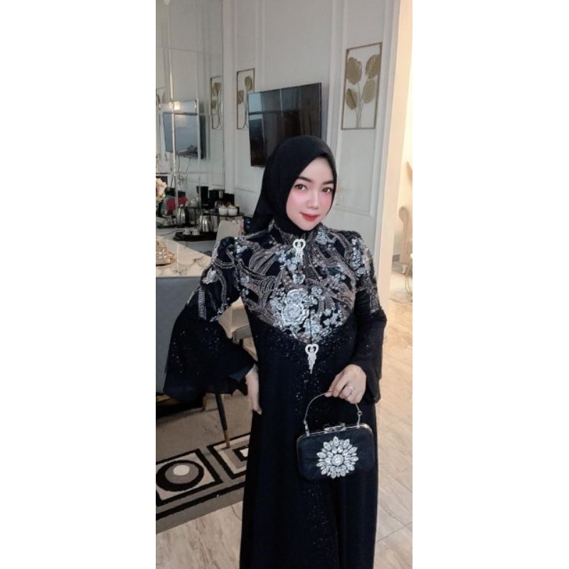 [FAESTA SYAR'I] GAMIS SYARI / DRESS SET BROKAT TERBARU " DIRA SET " By Faesta Syari