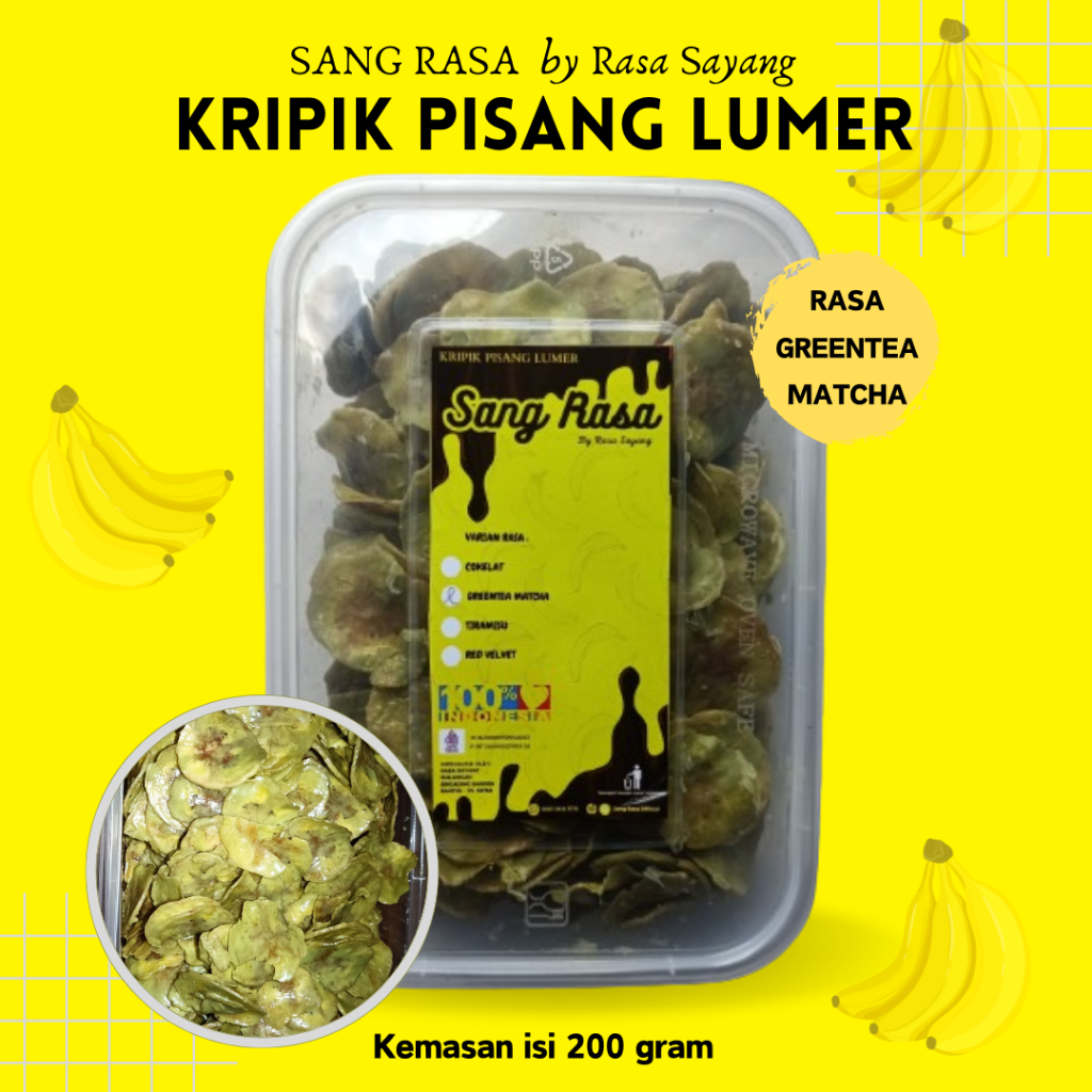 

KRIPIK PISANG LUMER MATCHA