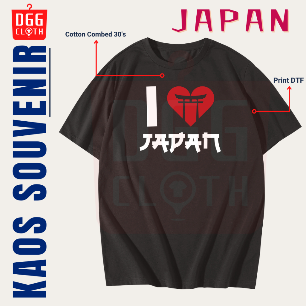 DGGClothing Kaos Oleh-Oleh Japan Tshirt Baju Souvenir Kota Jepang Tokyo Kyoto Osaka Terbaru Dewasa A