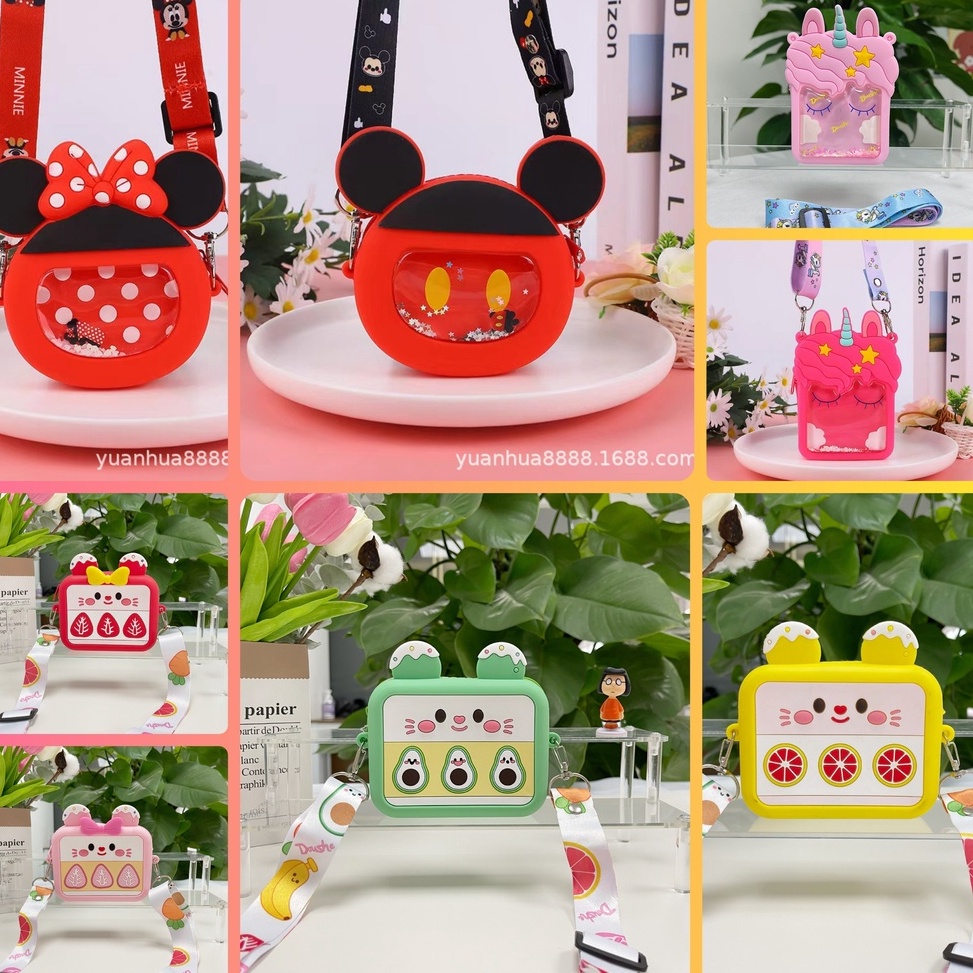 KODE M45H MINI SIZE  Tas Anak Jelly Silikon Karakter  SQUARETRANSPARENT  TIDAK MUAT HP
