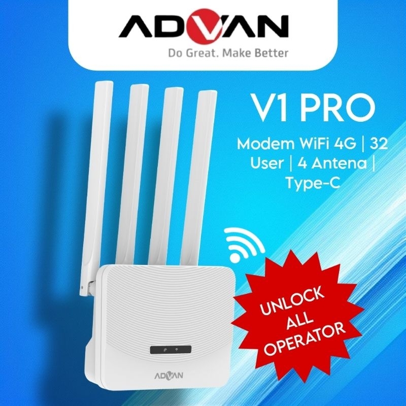 Advan CPE V1 Pro Modem Wifi 4G Unlock All Operator 4 Antena Modem Advan Modem Unlock Advan CPE V1 Pr
