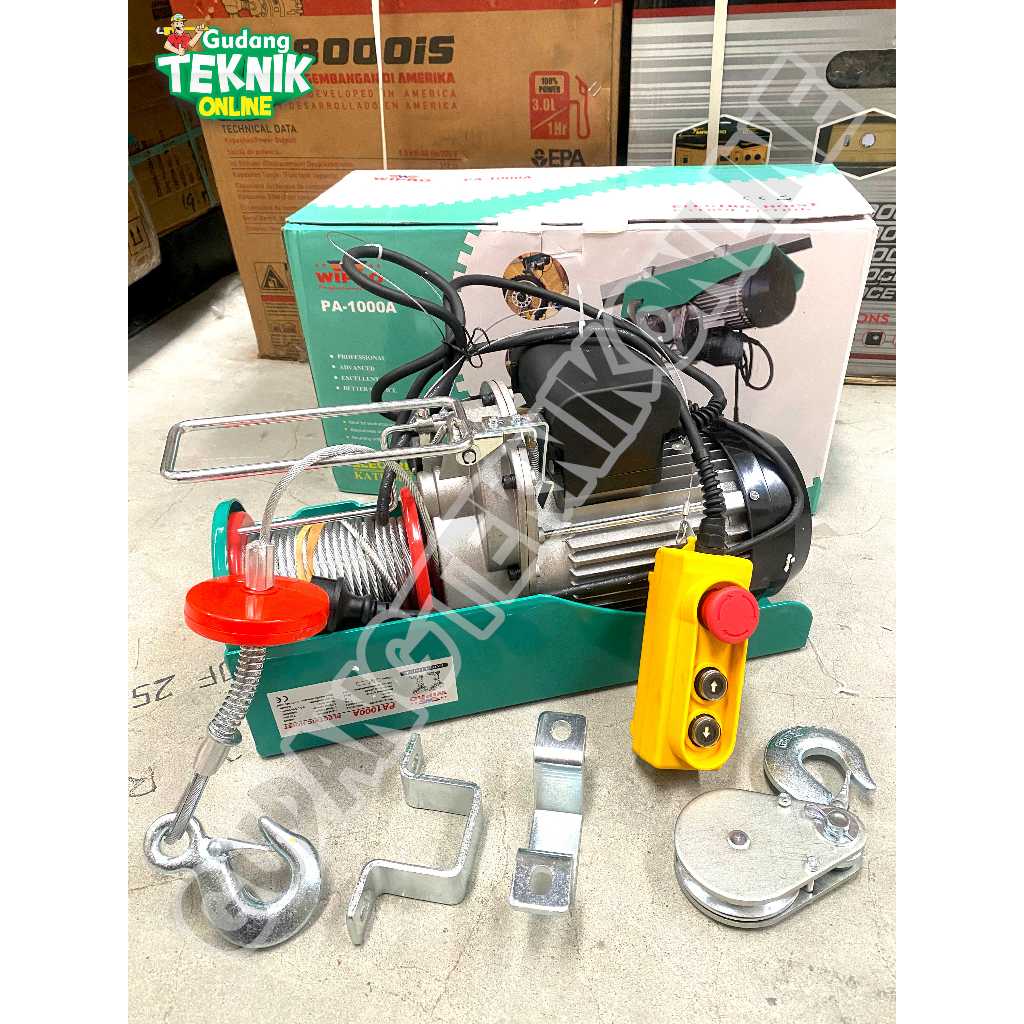 Electric Hoist WIPRO PA1000A 15 Meter / Hoist Katrol PA 1000A 15M Katrol Listrik WIPRO
