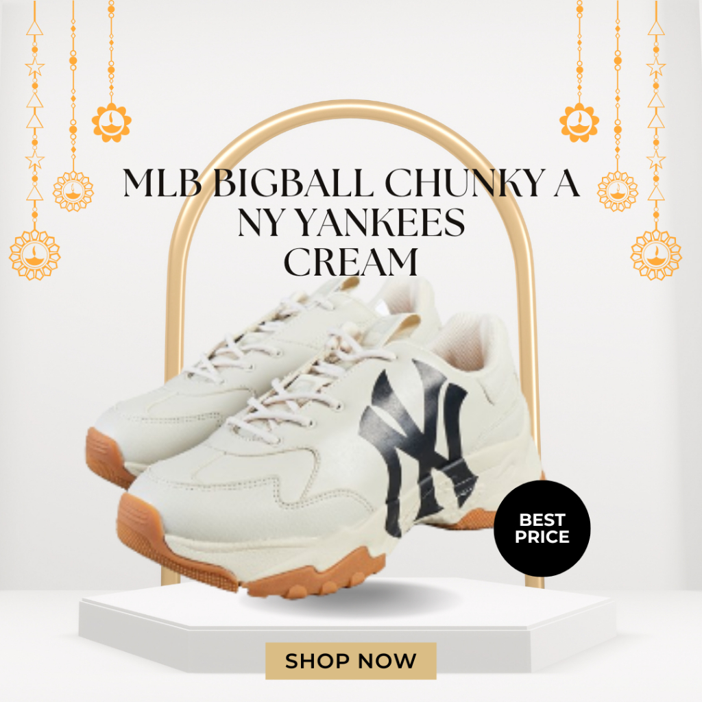 MLB Shoes Bigball Chunky A NY Yankees Unisex in Cream