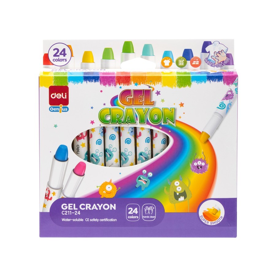 

Deli Gel Crayon 24 Warna C211-24