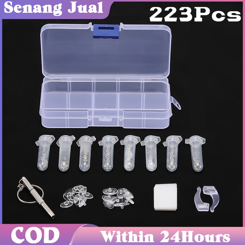 KODE R83P Obeng Kacamata Set Lengkap  Baut Kacamata Set  Bantalan Hidung Kacamata Dan Pengait Teling