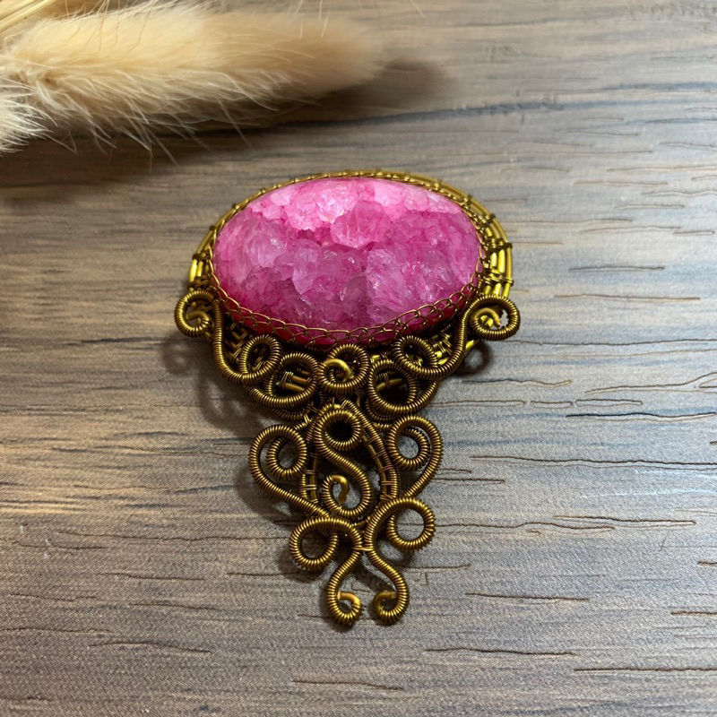 Bros Batu Druzy / Bros Ukir/  Wire Jewelry / Aksesoris Batu