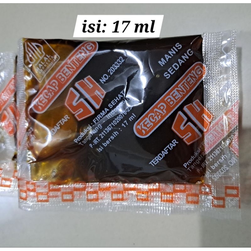 

Kecap Manis SH SIONG HIN Benteng Tangerang isi 1 sachet 17ml