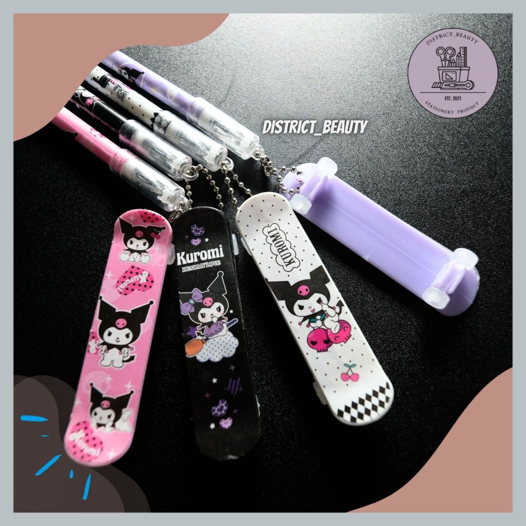 

PULPEN GANTUNGAN SKATEBOARD KUROMI PEN GEL BALLPEN LUCU KUROMI SKATEBOARD CUTE ALAT TULIS LUCU TERMURAH