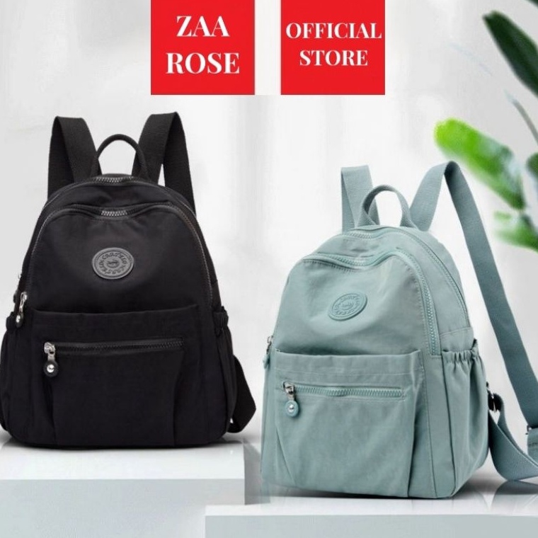 HARGA BERSAHABAT ZAAROSE Tas Ransel Wanita Tas Besar Tahan Air Kanvas Import Branded