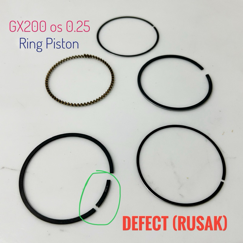 (RUSAK) SALE RING PISTON GX160 GX200 OVERSIZE 0.25