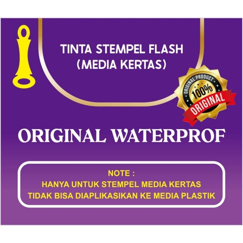 

TINTA STEMPEL FLAS MEDIA KERTAS WATERPROF, 100 mili