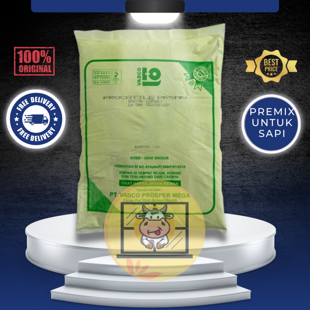 PROCATTLE PREMIX 1 Kg VADCO - PRO CATTLE - Premix Vitamin Mineral Sapi Kambing Domba Potong Pedaging