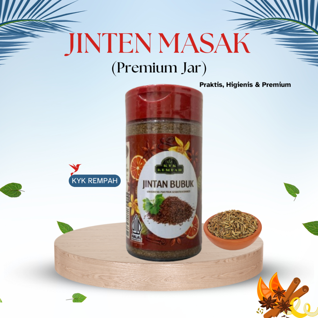 

Jinten Masak Bubuk Premium JAR | Cumin Powder | Bumbu Dapur Praktis | KYK Rempah