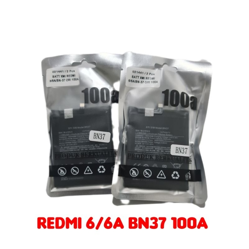 BATU BATRE BATERAI REDMI 6/6A BN37 ORI 100A