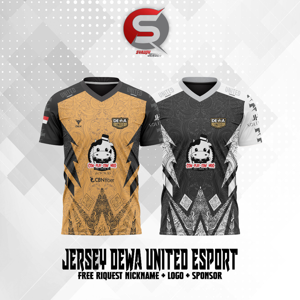 Jersey Kaos Baju Dewa United Esports 2024 baju kaos anak dewa terbaru (free riquest nickname)