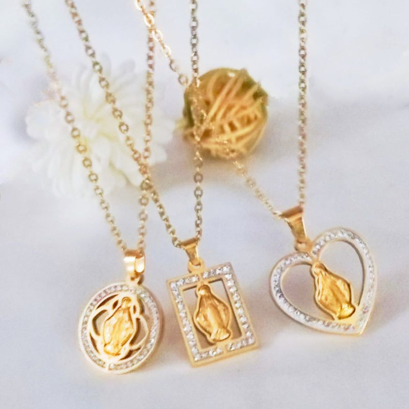 Kalung Bunda Maria Emas Dan Silver