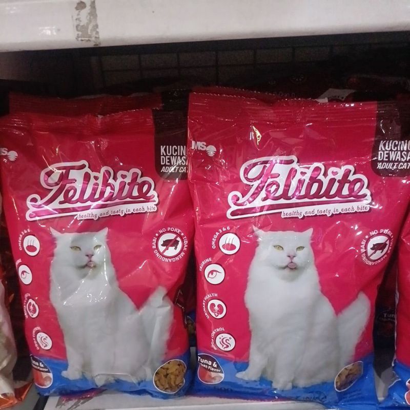 makanan kucing felibite kibbel ikan paket hemat 5kg promo
