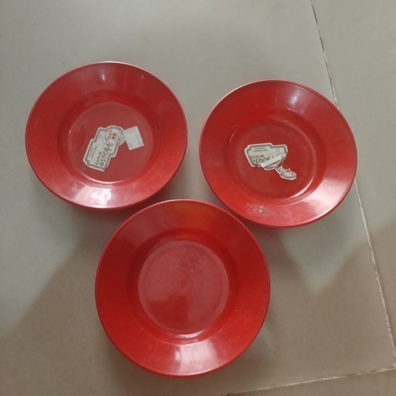 Piring house ware semi melamin plastik 6" 6 inchi / piring kue / piring sambal / piring tatakan / pi