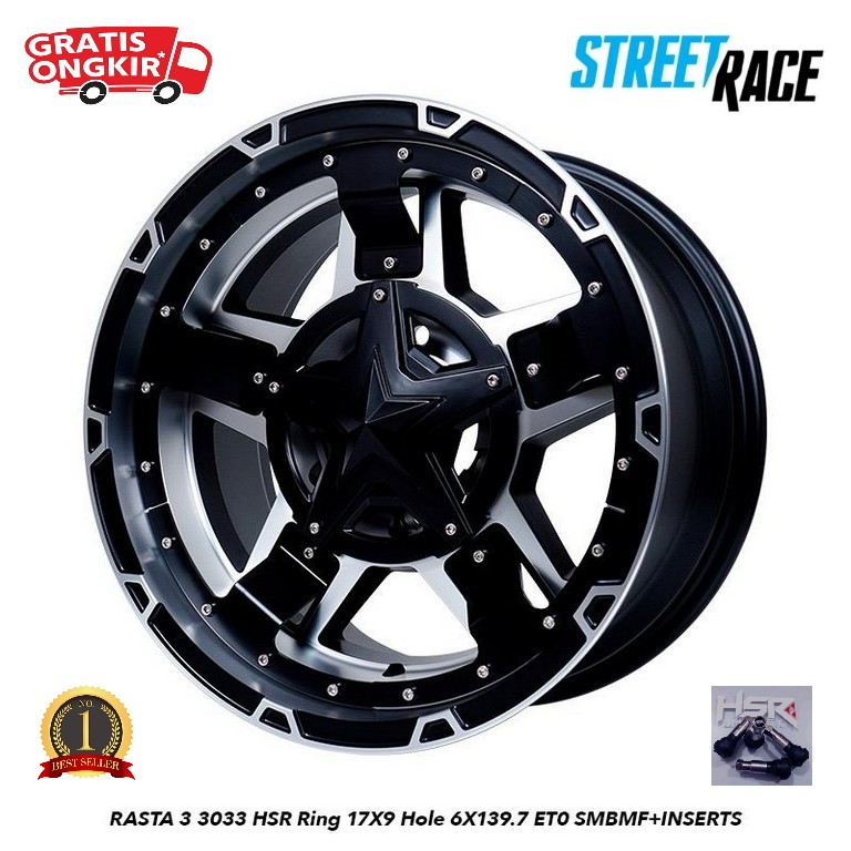 Velg Mobil Ring 17 Untuk Pajero Fortuner Hilux Everest Dll Pcd 6x139,7 Hsr Rasta 3 Original Hsr