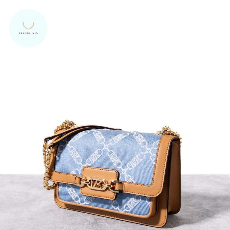 Michael Kors Heather large shoulder bag monogram denim