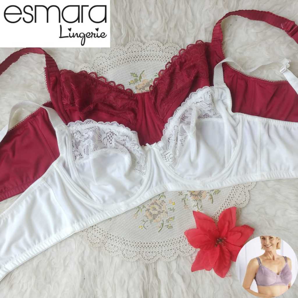 Esmara Bra Wanita Full Cup Tanpa Busa Pakai Kawat Penopang Nyaman 38D 40C