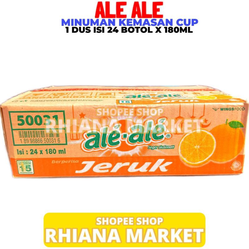 

Ale Ale Minuman Rasa Jeruk 1 Dus Isi 24 Cup 180ML