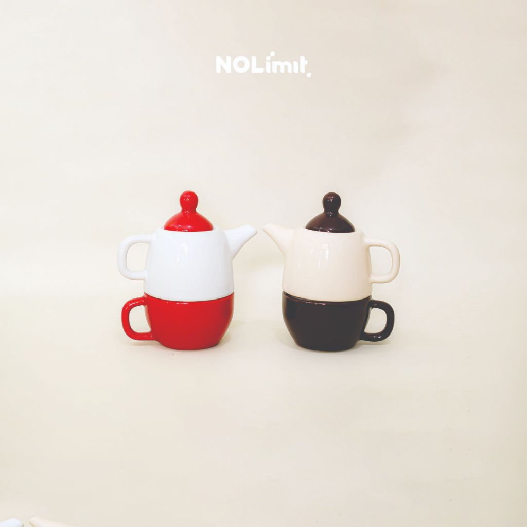 NOLIMIT TEKO UNIK KERAMIK TEKO SET TEKO SUSUN AAP TEKO TEH