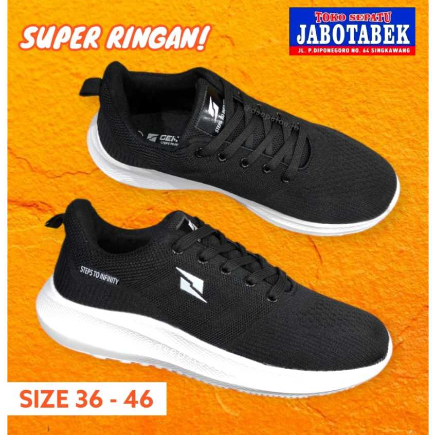 [COD] SEPATU SEKOLAH HITAM PUTIH TALI GEMINI SIZE 36 37 38 39 40 41 42 43 44 45 46 / SEPATU SEKOLAH 