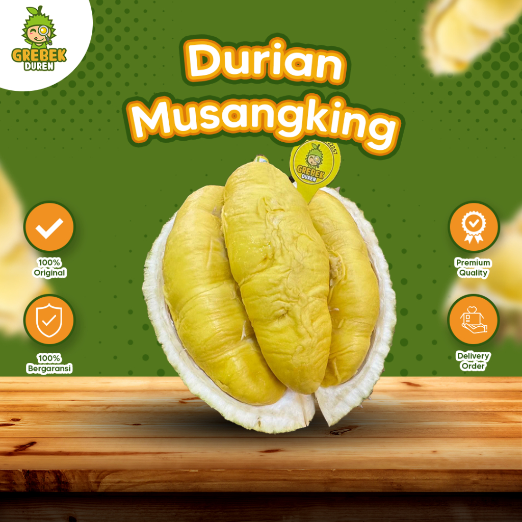 

[Harga Per 100 gram] Durian Musangking/D197 Malaysia Nitrogen by Grebek Duren Jaminan Garansi (INSTAN ONLY)