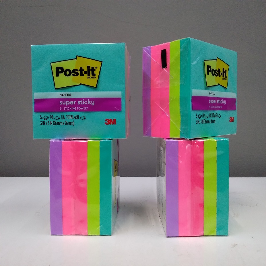 

3M Post It Sticky Notes 654 5SSMIA Supernova 3 inch x 3 inch