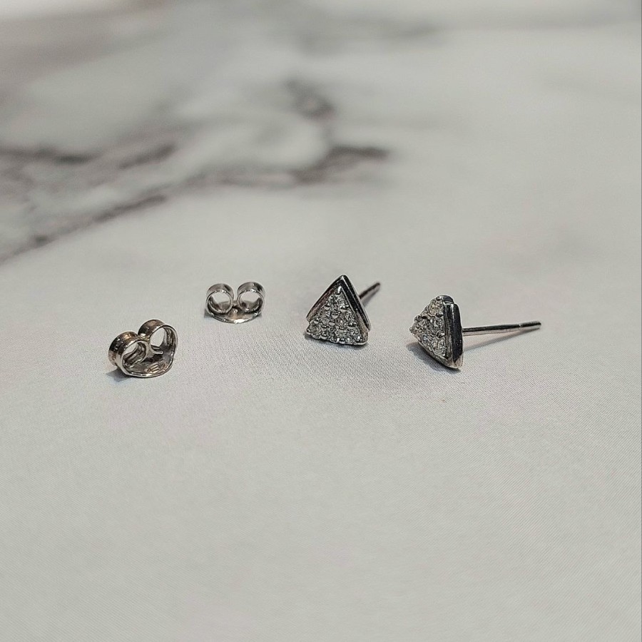 Anting Giwang Emas Putih Fashion Zircon 1 Gram 17k 750 (AH132)