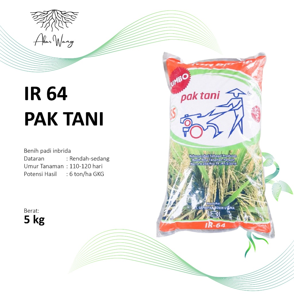 BENIH PADI IR 64 PAK TANI 5 KG