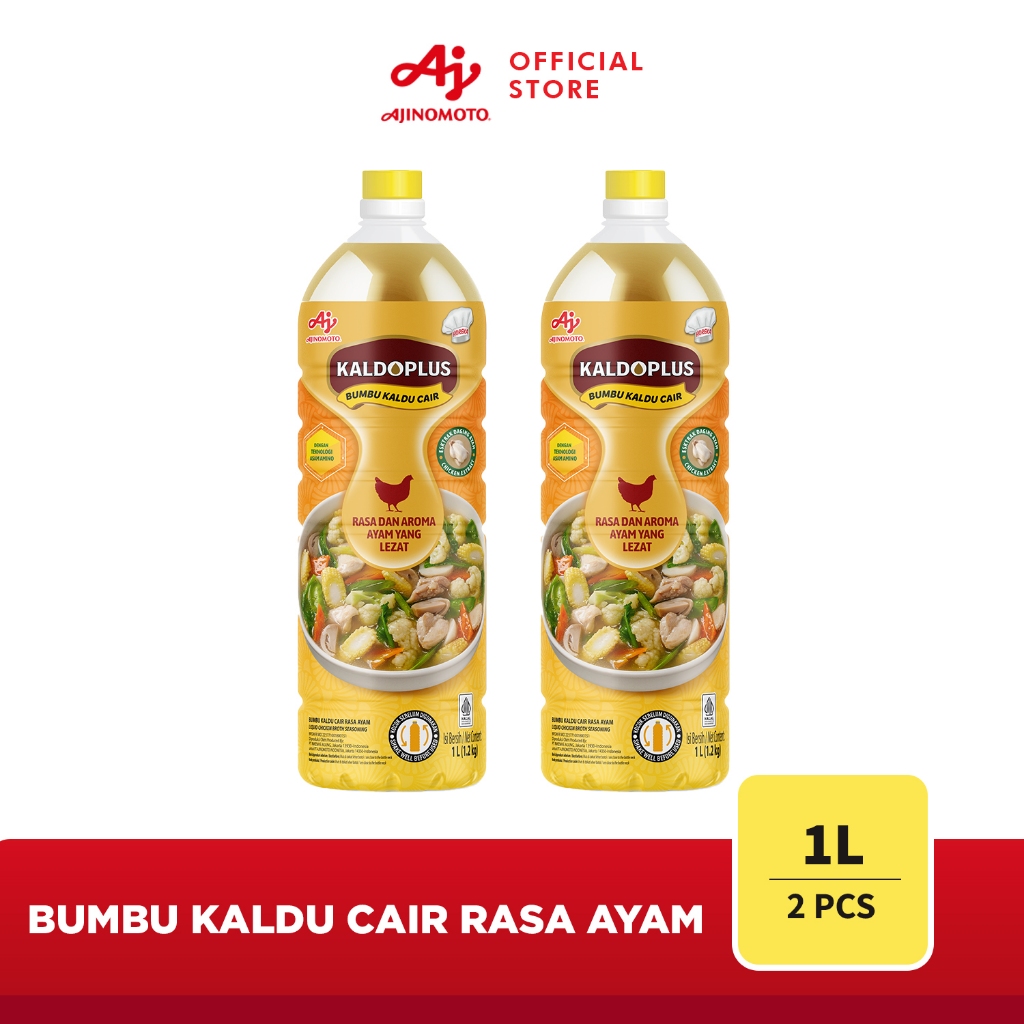 

KALDOPLUS Bumbu Kaldu Cair Rasa Ayam Chicken Liquid Broth 1L (2Pcs)
