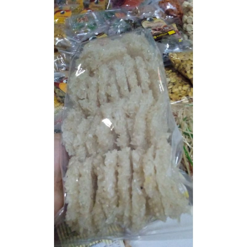 

rengginang ketan asli, buatan Wonosobo rasa original kemasan ½kg