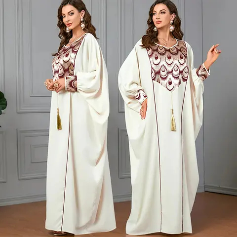GAMIS RUMBAI LONGGAR / GAMIS KIMONO WANITA TURKI / GAMIS KAFTAN LONGGAR