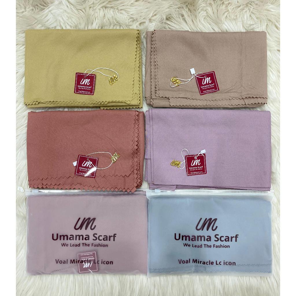 GROSIR Jilbab Umama Voal Miracle Plain Pouch Metal logo UM 110 X 110