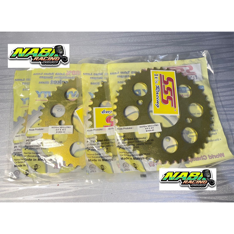 Gear Belakang SSS Mega pro cb cbr 150 sonic Mp 415 GOLD