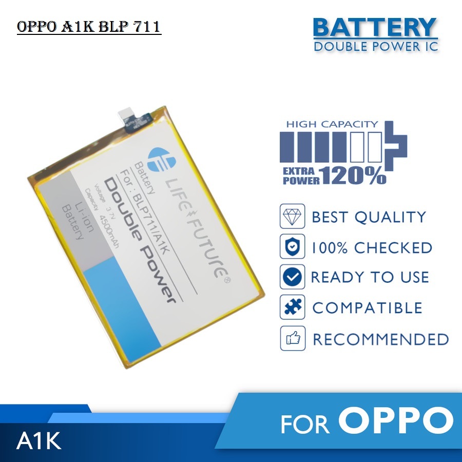 BATRE BATERAI BLP711 OPPO A1K CPH1923 Double power/Double ic LF