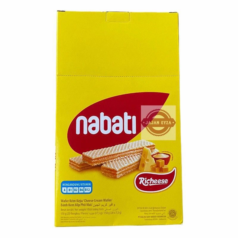 

Nabati Richeese wafer krim 1 box isi 20pcs x 6gr