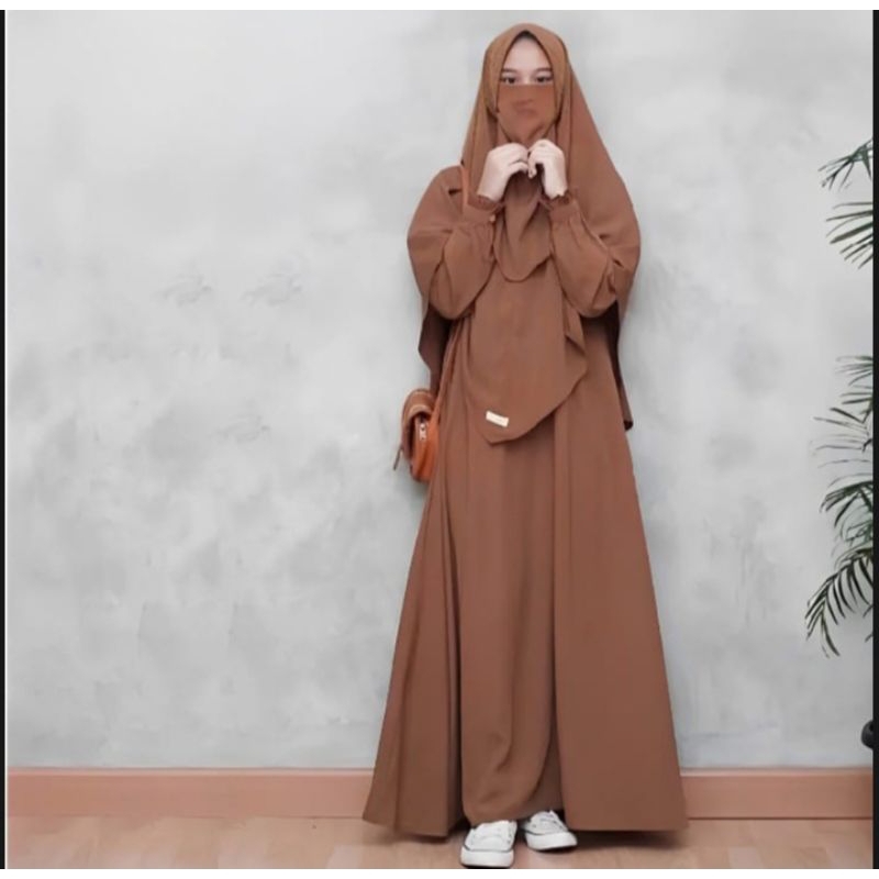 SALMA SET DRESS KHIMAR NIQOB/CADAR / GAMIS SYAR'I