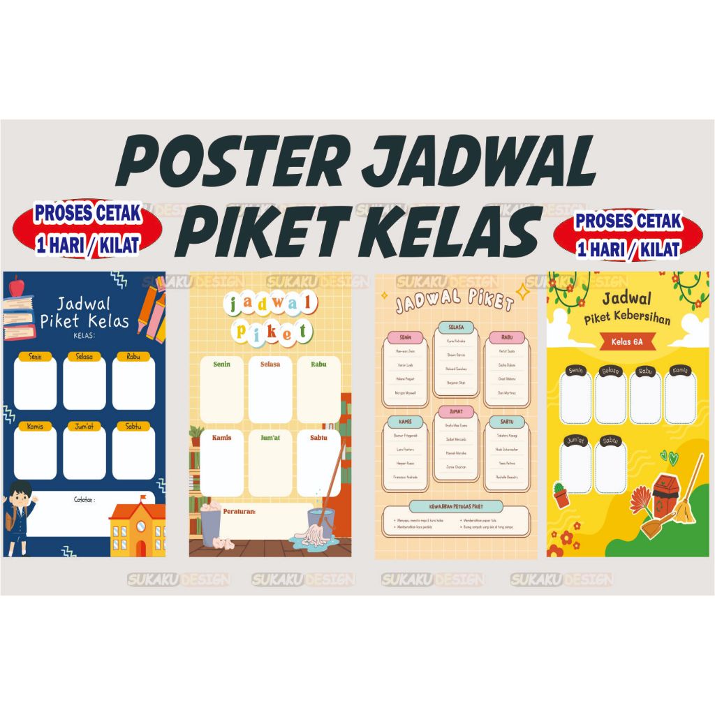 Poster Jadwal Piket Kelas
