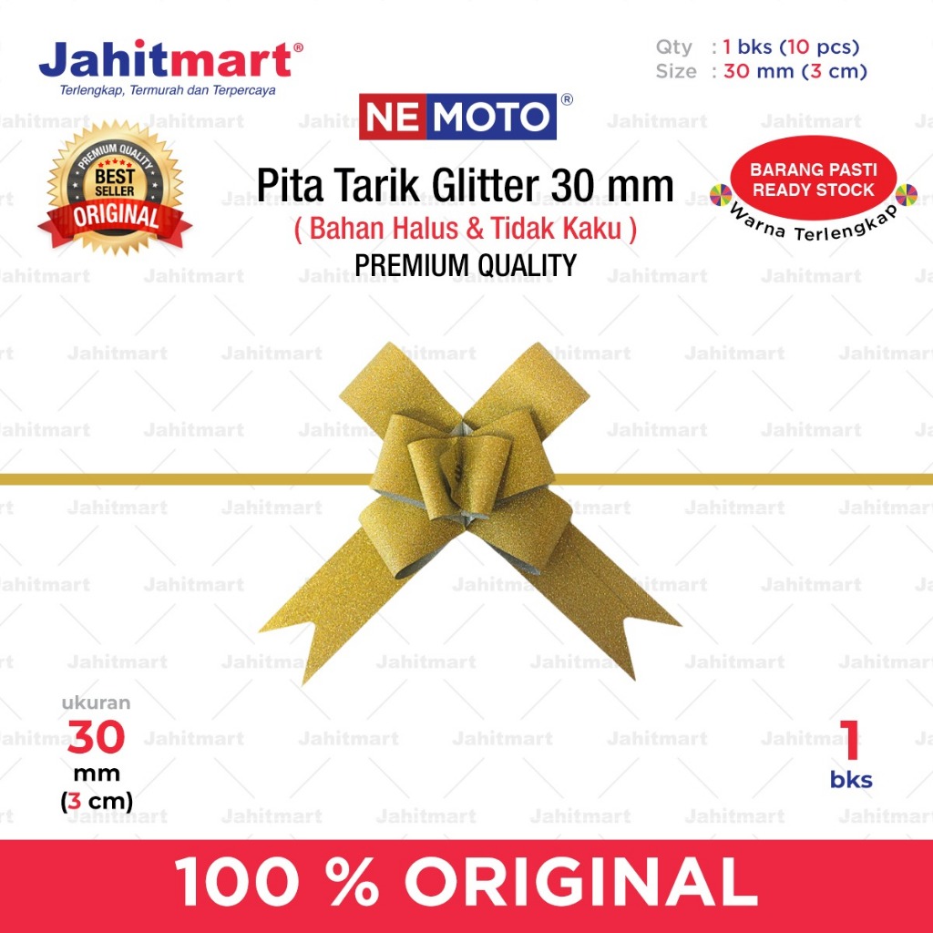 

Pita Tarik Glitter 30 mm (3 cm)