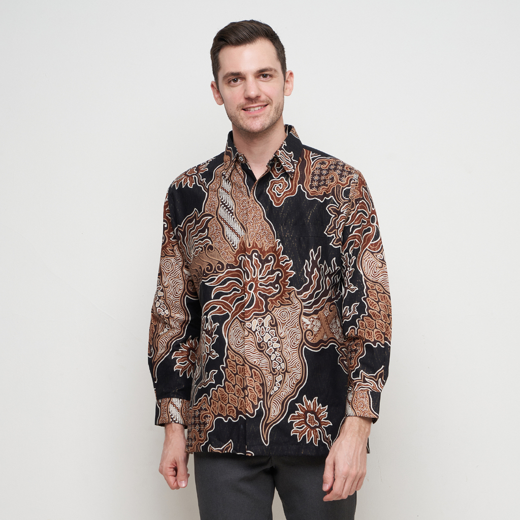 [Krisna Wahyu] Batik Pria Katun Prada Lengan Panjang