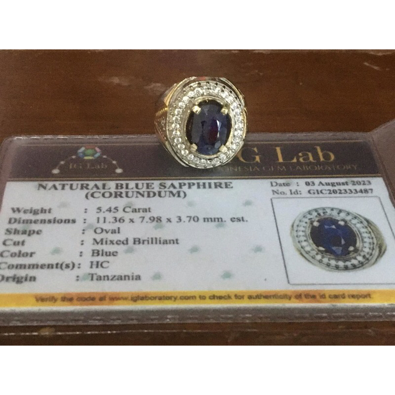 Naturan blue sapphire tanzania plus memo
