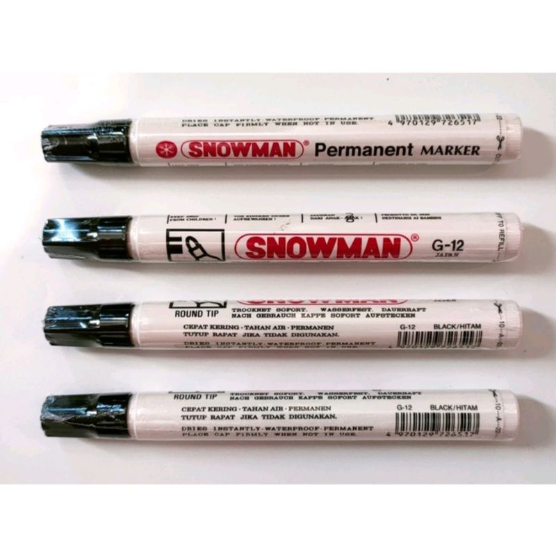 

(1 Biji) Spidol Permanent Snowman G-12