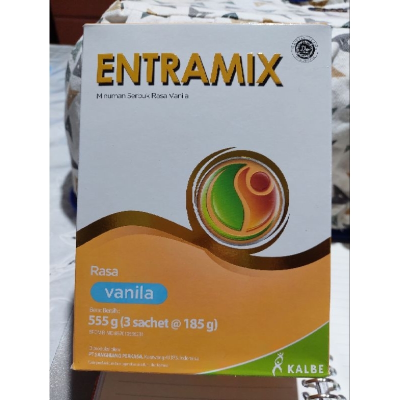 Susu Entramix 555 g (3 sachet @185 g) rasa Vanila