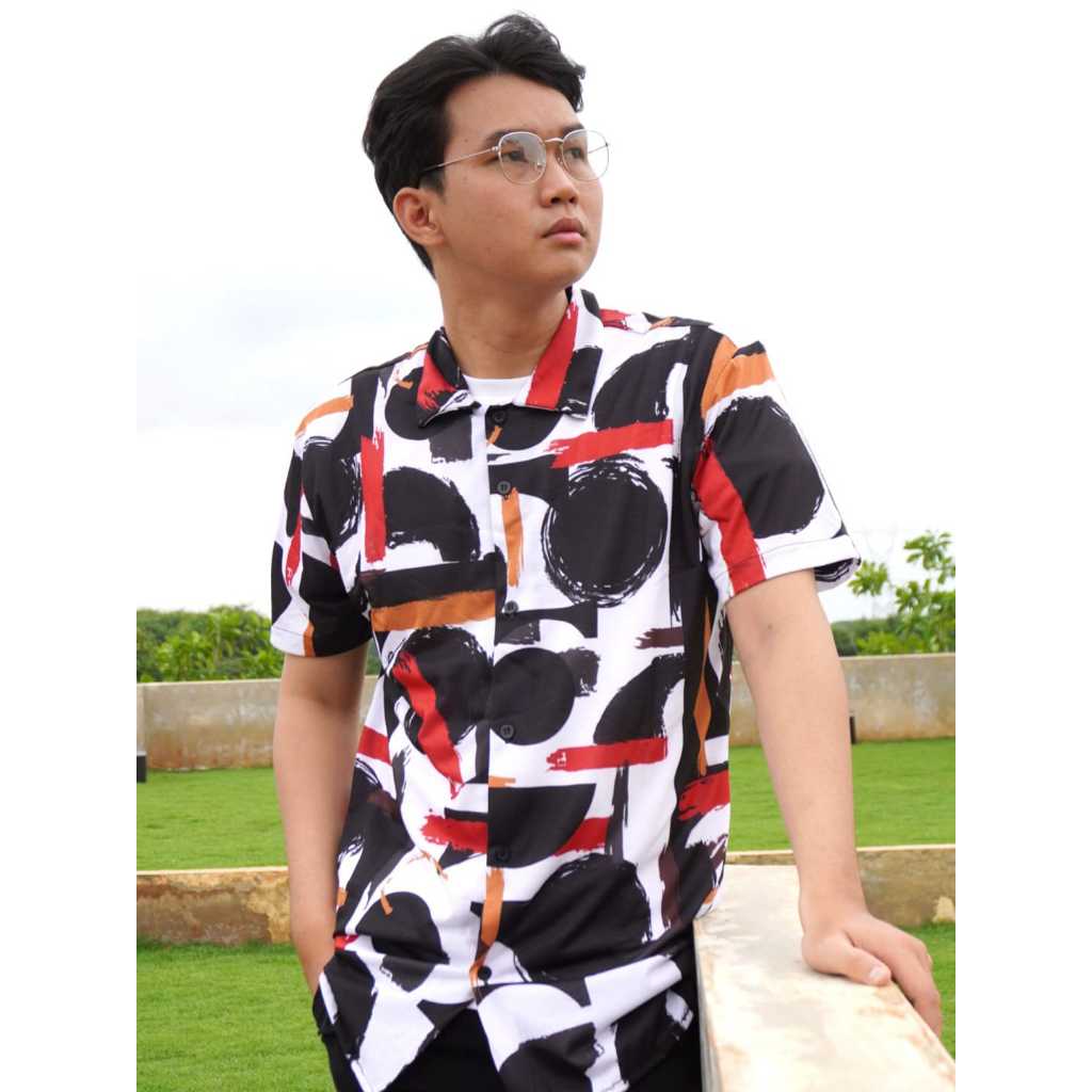 KEMEJA PRINTING 3D SUBLIM KEMEJA PRIA / KEMEJA WANITA MOTIF ABSTRAK