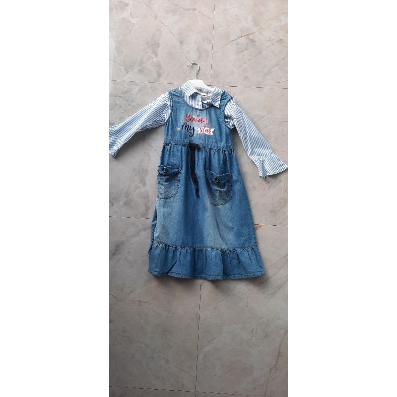 Gamis Overall Jeans 150