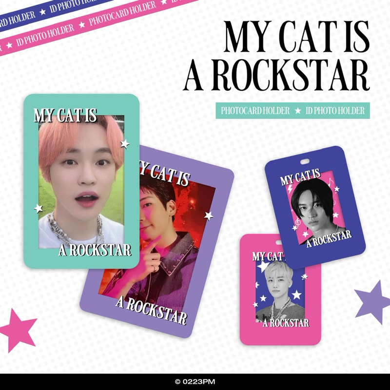 MY CAT IS A ROCKSTAR - Photocard ID Photo Holder