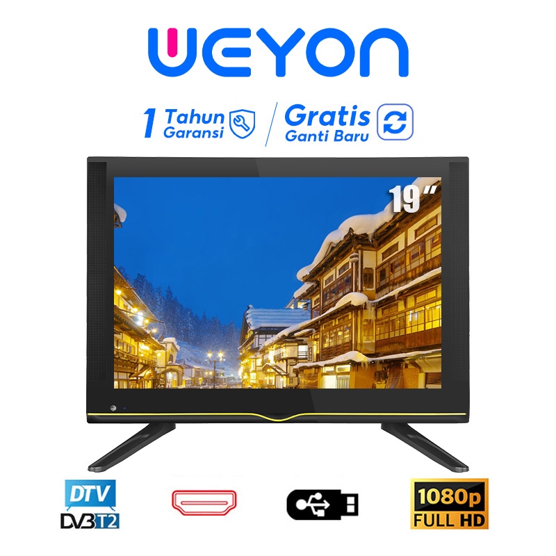 Weyon TV Digital 19/20 inch TV LED/LCD FHD TV Ready Digital Murah Televisi